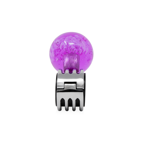 Steering Wheel Spinner Knob – Clear-Purple Bubbles
