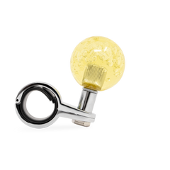 Steering Wheel Spinner Knob – Clear-Yellow Bubbles