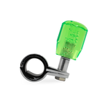 Steering Wheel Spinner Knob – Clear-Green Bubble Crystal Barrel Design