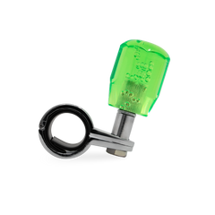 Steering Wheel Spinner Knob – Clear-Green Bubble Crystal Barrel Design