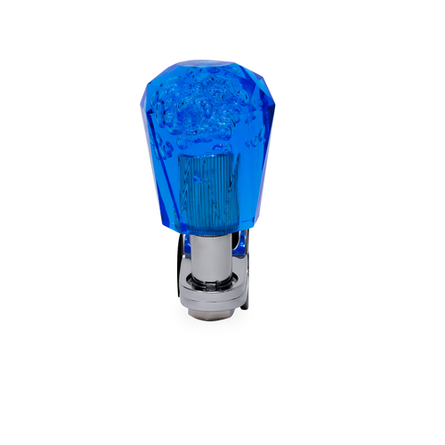 Steering Wheel Spinner Knob – Clear-Blue Bubbles, Diamond Cut