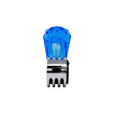 Steering Wheel Spinner Knob – Clear-Blue Bubbles, Diamond Cut
