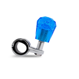 Steering Wheel Spinner Knob – Clear-Blue Bubbles, Diamond Cut