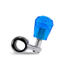 Steering Wheel Spinner Knob – Clear-Blue Bubbles, Diamond Cut