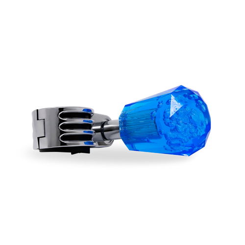 Steering Wheel Spinner Knob – Clear-Blue Bubbles, Diamond Cut