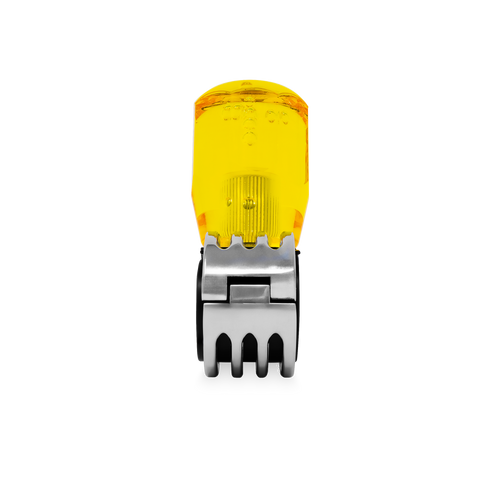 Steering Wheel Spinner Knob – Clear-Yellow Bubble Crystal Barrel Design