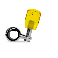 Steering Wheel Spinner Knob – Clear-Yellow Bubble Crystal Barrel Design