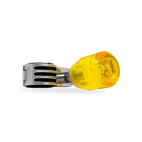 Steering Wheel Spinner Knob – Clear-Yellow Bubble Crystal Barrel Design