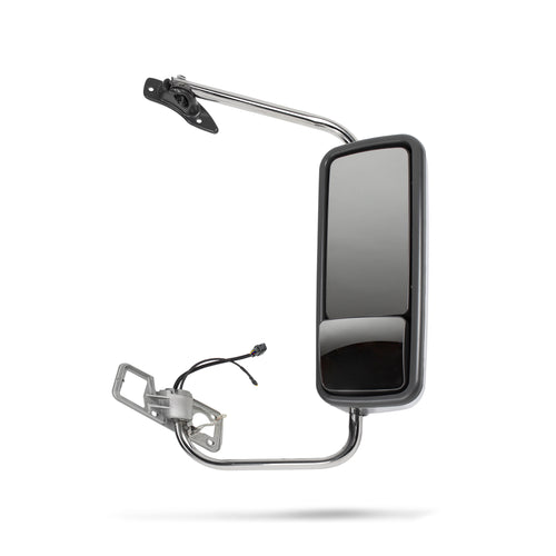 Complete Grey Heated Mirror Assembly with Stainless Steel Arm  - Fits Columbia/Century/Coronado