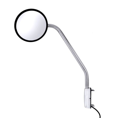 Chrome Hood Mirror Assembly With Sequential LED Turn Signal For 2013-2021 KW T680 & 2012-2021 PB 579-Driver