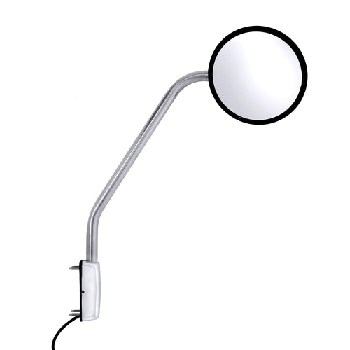 Chrome Hood Mirror Assembly With Sequential LED Turn Signal For 2013-2021 KW T680 & 2012-2021 PB 579-Passenger