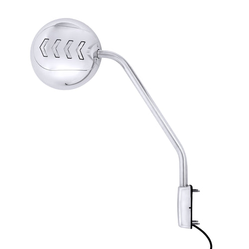 Chrome Hood Mirror Assembly With Sequential LED Turn Signal For 2013-2021 KW T680 & 2012-2021 PB 579-Passenger