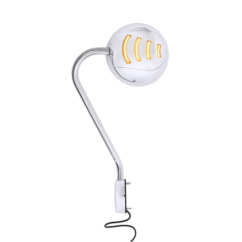 Hood Mirror Cover Chrome Led Lights Passenger Side Fits Kenworth T680, Peterbilt 579,587