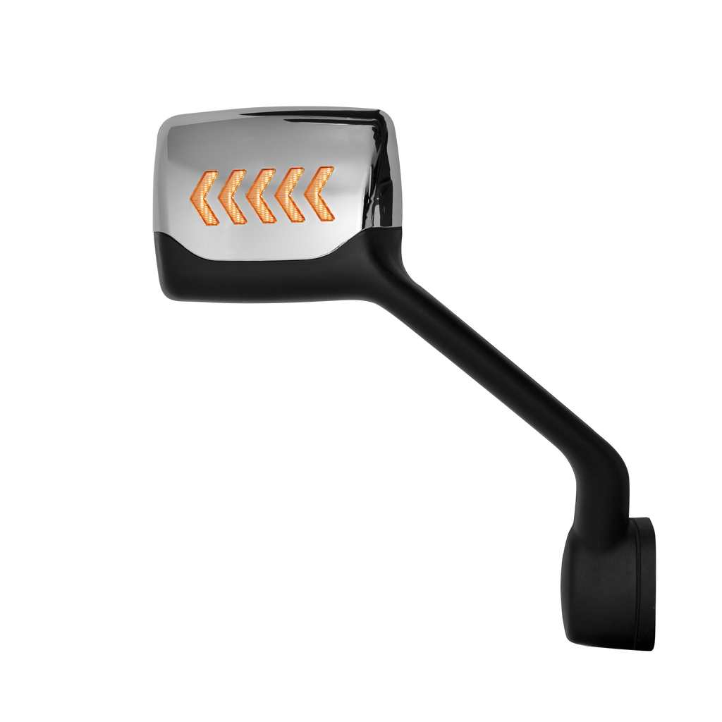 Chrome Hood Mirror W/ Arrow LED lights (Kenworth T680, Peterbilt 579 & Chrome Hood Mirror W/ Arrow LED lights (Kenworth T680, Peterbilt 579 &