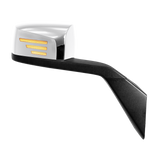 Chrome Hood Mirror (Fits Volvo VNL 2003-2017) W/ Amber LED Light