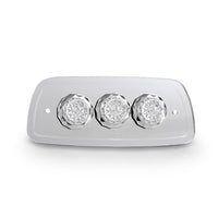 3/4" White/Red Clear Interior Watermelon Dome Light Plate Fits Kenworth T600,T660,W900,T800