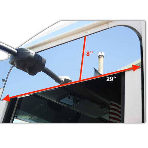 8" Window Monster Chop Top w/Mirror Notch Fits Mack Vision, Granite, Pinnacle, CH 8" X 29" 2001-2007 (Pair)