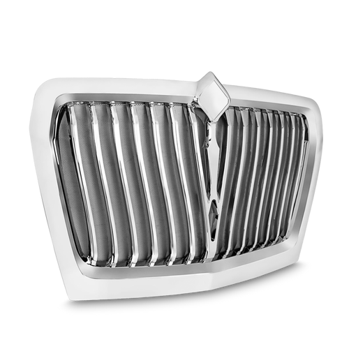 Grille Fits International Prostar LT625 2018-2024 With Bug Screen Chrome Plastic