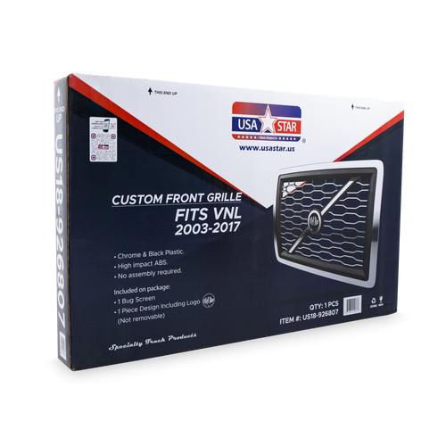 Custom Grille with Bug Screen Fits Volvo VNL 2003-2017