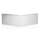 3 Hole Side Mount - 23” to 22” Visor S.S. 304, Semi V Style, 10 - 3/4" Light Hole, Fits Freightliner Century / Columbia / Coronado