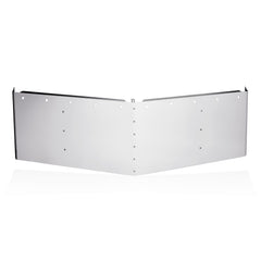 3 Hole Side Mount - 23” to 22” Visor S.S. 304, Semi V Style, 10 - 3/4" Light Hole, Fits Freightliner Century / Columbia / Coronado