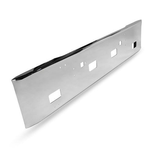 18” Chrome Bumper (International 9670) Texas Square W/ Light Step & Tow Holes