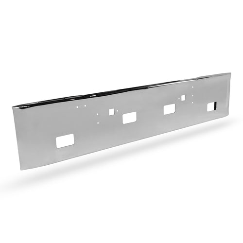 18” Chrome Bumper (International 9670) Texas Square W/ Light Step & Tow Holes