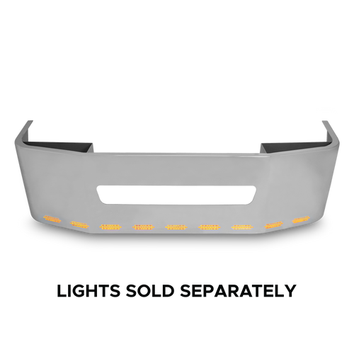 18” Chrome Bumper Freightliner Century 2005-2007, Columbia 2003-2007, with Tow and 11 Hidden Light Holes