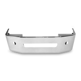 18” Chrome Bumper Freightliner Century 2005-2007 - Columbia 2003-2007, Aerodynamic Cut, with Wrap Around, Round Fog Light and Large Center Tow Holes
