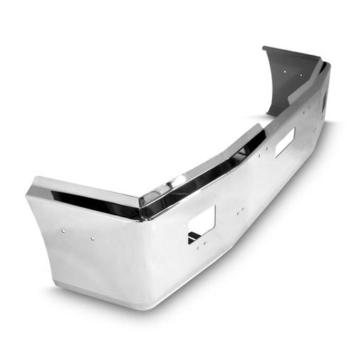 18” Chrome Bumper Freightliner FLD 120 All Years, Aerodynamic, with Center Tow and Fog Light Holes