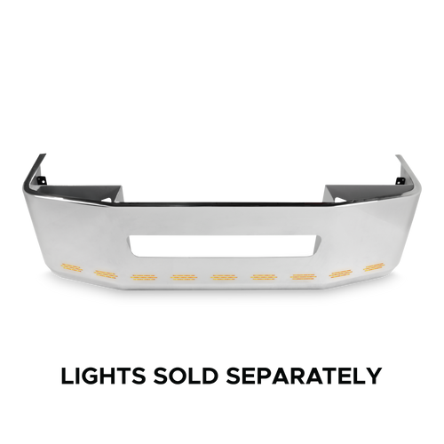 22” Chrome Bumper Fits Freightliner Century 2005-2007 and Columbia 2003-2007, with 11 Hidden Light Holes