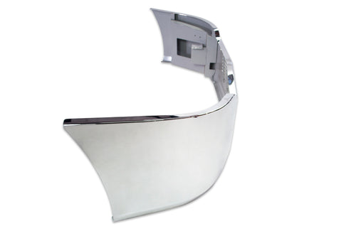 18" Chrome Bumper Freightliner Cascadia 2008-2017 Replaces Factory Plastic, Aerodynamic, with Grille Installed, Bolt, Tow