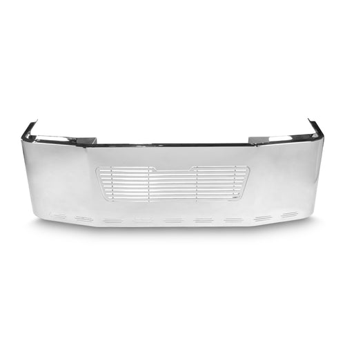 24” Chrome Bumper Freightliner Century 2005-2007 and Columbia 2003-2007, with Grille Horizontal and 11 Hidden Light Holes