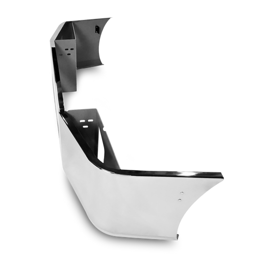 22” Chrome Bumper Freightliner Century 2005-2007 and Columbia 2003-2007, Aerodynamic, with Large Center Tow Hole.