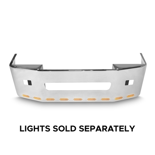 18” Chrome Bumper Freightliner Century 2005-2007 and Columbia 2003-2007, with Tow, Fog and 11 Hidden Light Holes