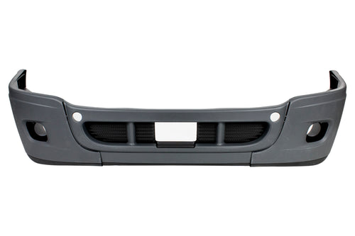 Complete Plastic Bumper Assembly fits Freightliner Cascadia 2008-2017, with Fog Lamp Holes, Center Bumper Cover with Mounting Holes for Chrome Trim