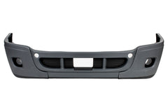 Complete Plastic Bumper Assembly fits Freightliner Cascadia 2008-2017, with Fog Lamp Holes, Center Bumper Cover with Mounting Holes for Chrome Trim
