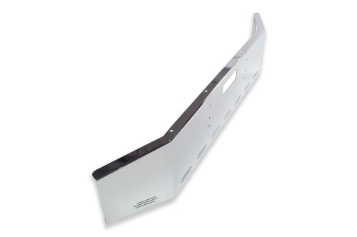 14”-10" Chrome Bumper With Tapered Ends, 7 Gauge, Center Tow And 9 Hidden Light Holes Fits Mack RD With Universal Brackets