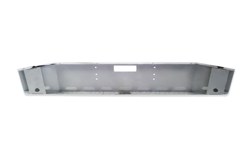 14”-10" Chrome Bumper With Tapered Ends, 7 Gauge, Center Tow And 9 Hidden Light Holes Fits Mack RD With Universal Brackets