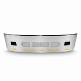 22” Chrome Bumper (Peterbilt 387 2002+) W/ Aero, Air Vents, Fog & 9 Hidden Light Holes