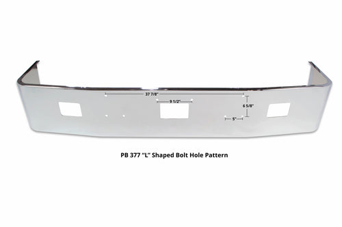 16" Chrome Bumper (PB 377) "L" Bolt Pattern, Tow, And Fog Light Holes