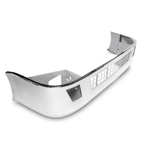 18” Chrome Bumper (Volvo VNL 2004-2017) Aero Style, W/ Grille & Fog Light Holes