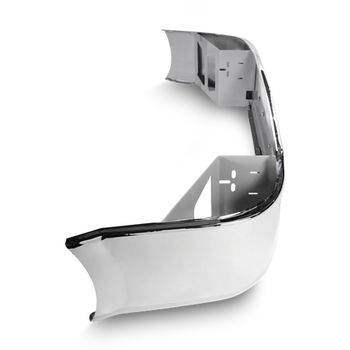 18” Chrome Bumper (Volvo VNL 2004-2017) Aero Style, W/ Grille & Fog Light Holes