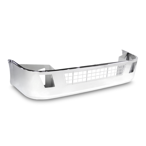 18” Chrome Bumper (Volvo VNL 2004-2017) Aero Style, W/ Grille & Fog Light Holes