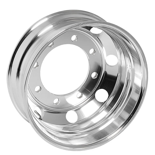 Aluminum Wheel 19.5" X 6.75", 8 Holes, Hub Pilot , Mirror Polish Both Side