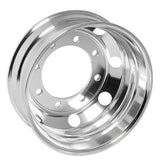 Aluminum Wheel 19.5" X 6.75", 8 Holes, Hub Pilot , Mirror Polish Both Side