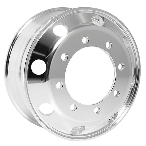 Aluminum Wheel 19.5" X 6.75", 8 Holes, Hub Pilot , Mirror Polish Both Side