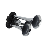 Horn, Triple Round, Small 12V Solenoid  11.5”