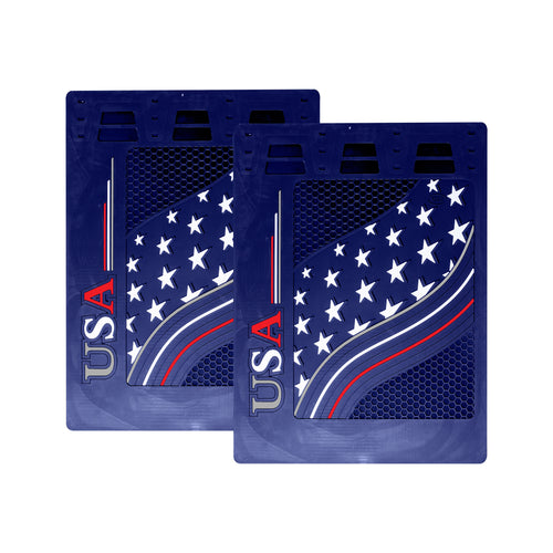 Blue Mud Flap 24” X 30” with USA Star Design - Pair