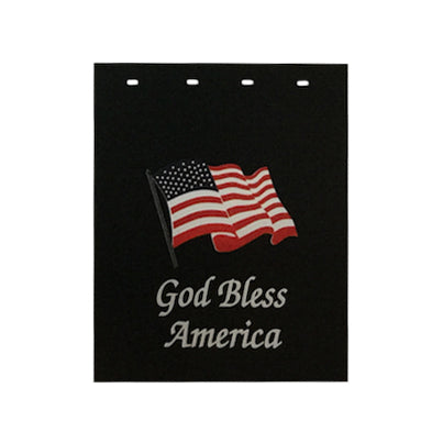 Mud Flap 24" X 30" 3/16"  Poly Flap  God Bless America -3 Colors  (Each)